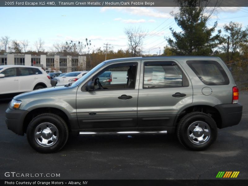 Titanium Green Metallic / Medium/Dark Pebble Beige 2005 Ford Escape XLS 4WD