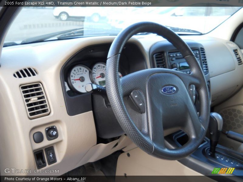 Titanium Green Metallic / Medium/Dark Pebble Beige 2005 Ford Escape XLS 4WD