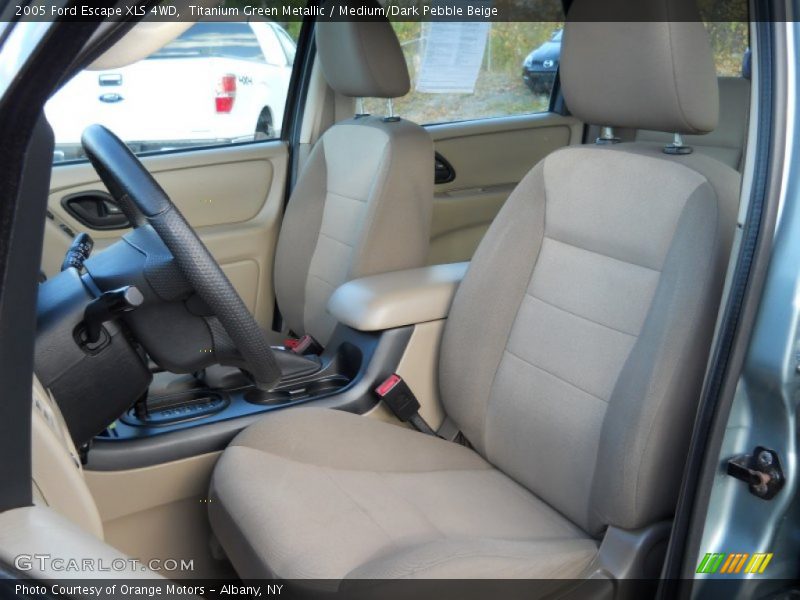 Titanium Green Metallic / Medium/Dark Pebble Beige 2005 Ford Escape XLS 4WD