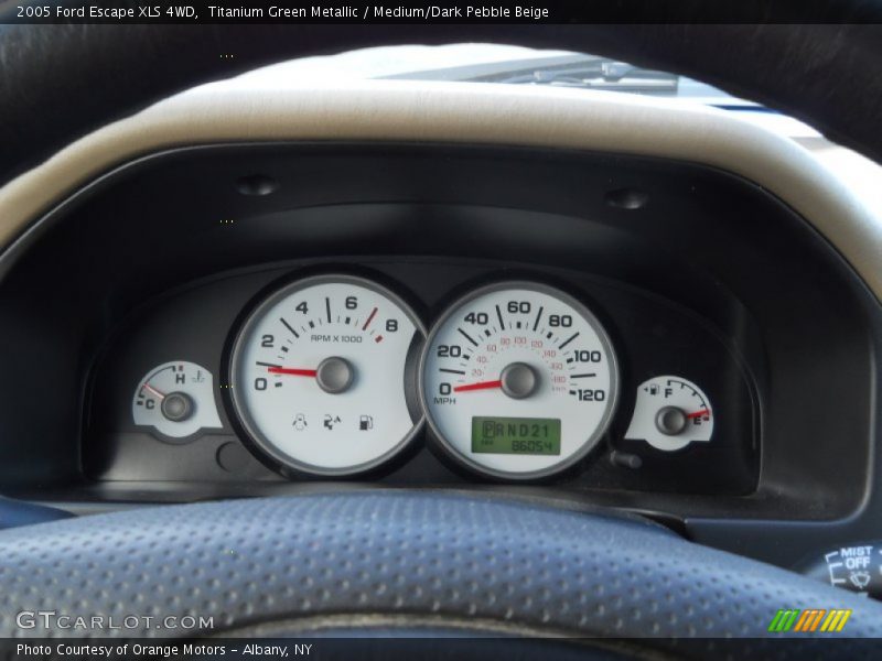 Titanium Green Metallic / Medium/Dark Pebble Beige 2005 Ford Escape XLS 4WD