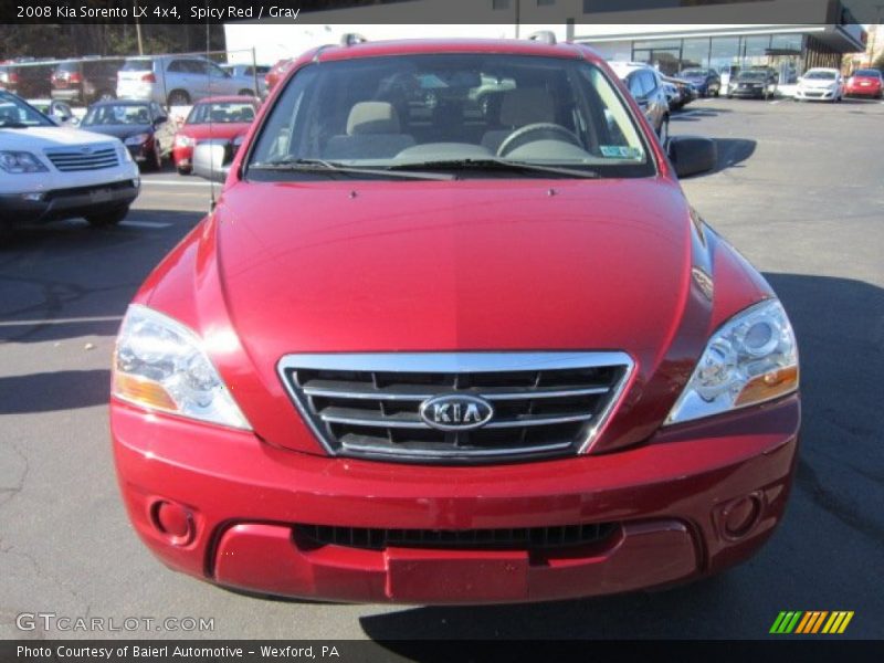 Spicy Red / Gray 2008 Kia Sorento LX 4x4