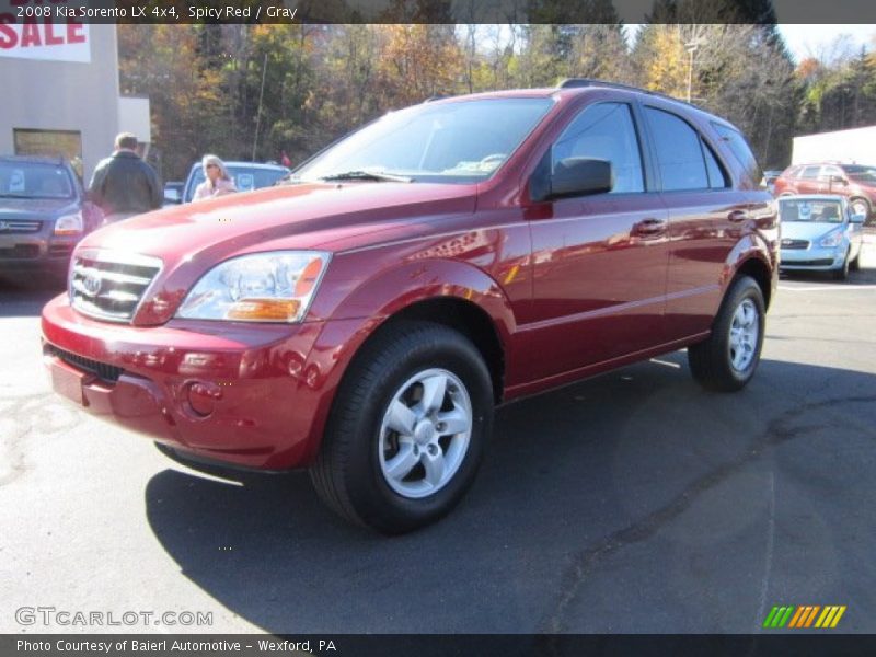 Spicy Red / Gray 2008 Kia Sorento LX 4x4