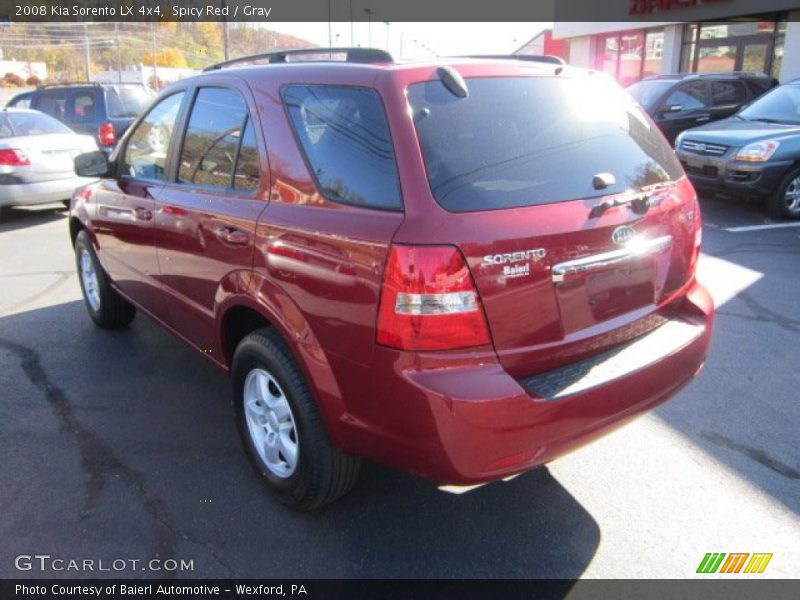Spicy Red / Gray 2008 Kia Sorento LX 4x4