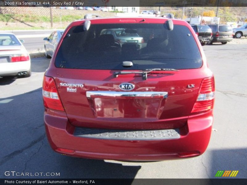 Spicy Red / Gray 2008 Kia Sorento LX 4x4