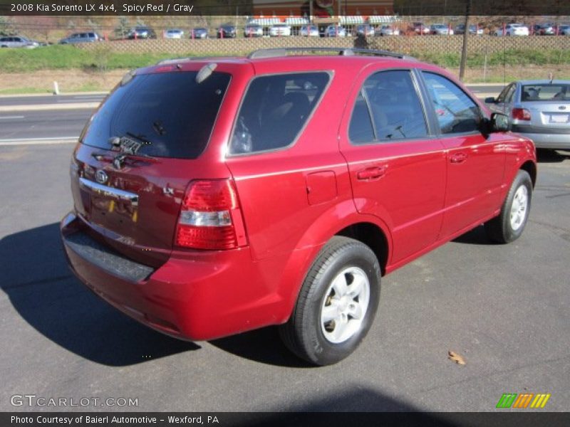 Spicy Red / Gray 2008 Kia Sorento LX 4x4