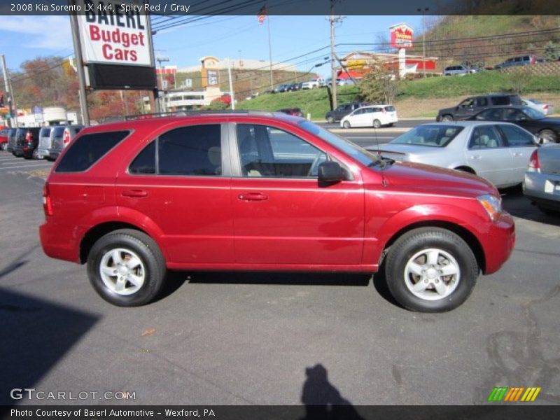 Spicy Red / Gray 2008 Kia Sorento LX 4x4