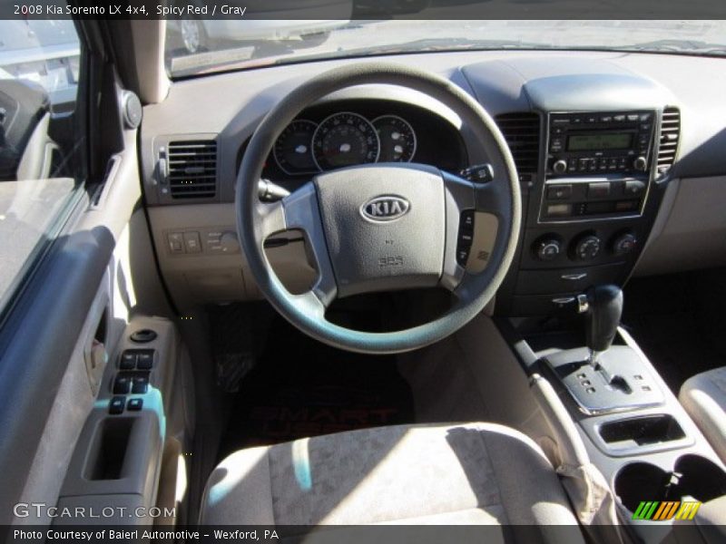Spicy Red / Gray 2008 Kia Sorento LX 4x4