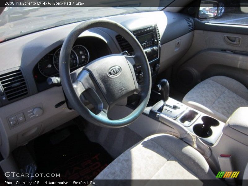 Spicy Red / Gray 2008 Kia Sorento LX 4x4