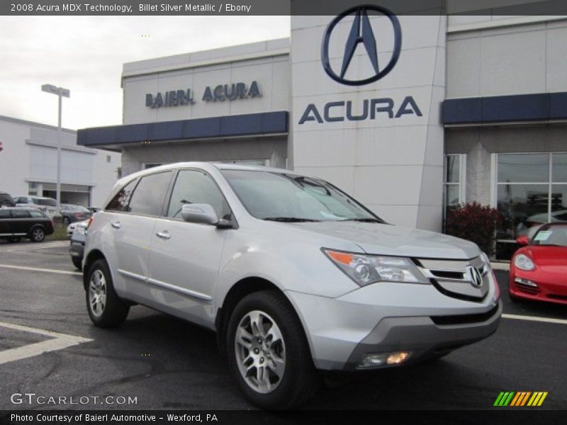 Billet Silver Metallic / Ebony 2008 Acura MDX Technology