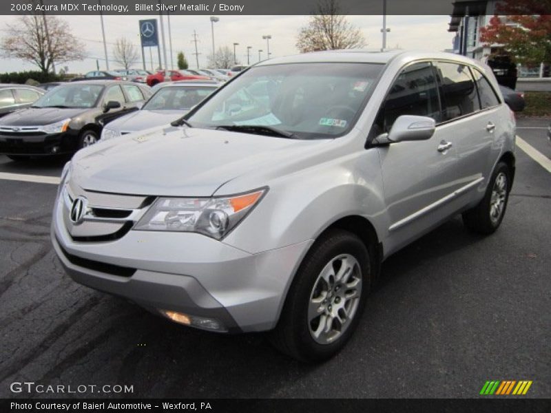 Billet Silver Metallic / Ebony 2008 Acura MDX Technology