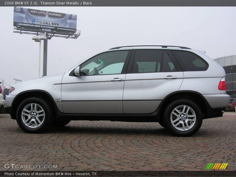 Titanium Silver Metallic / Black 2006 BMW X5 3.0i