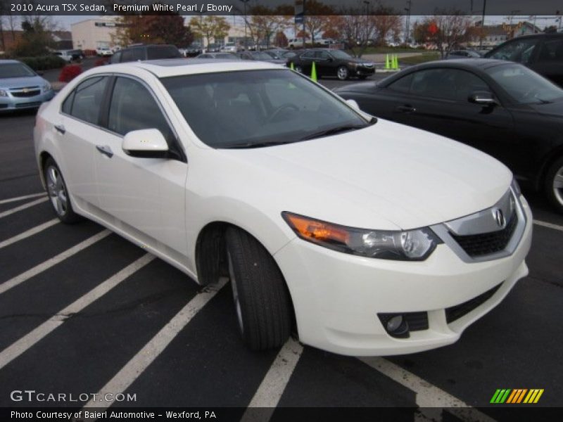 Premium White Pearl / Ebony 2010 Acura TSX Sedan