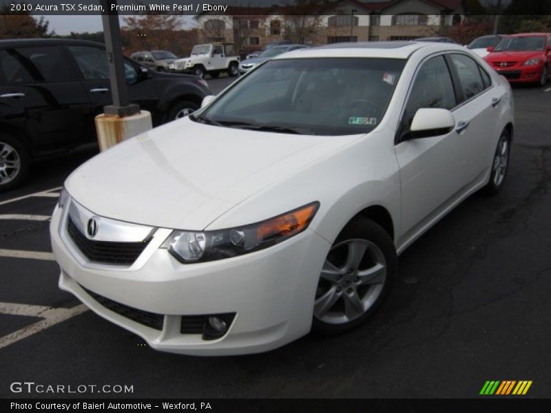 Premium White Pearl / Ebony 2010 Acura TSX Sedan