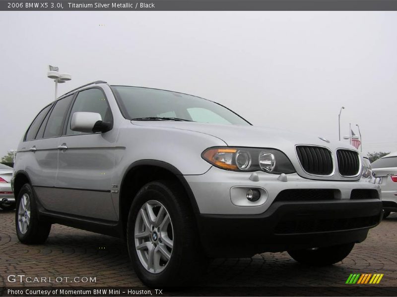Titanium Silver Metallic / Black 2006 BMW X5 3.0i