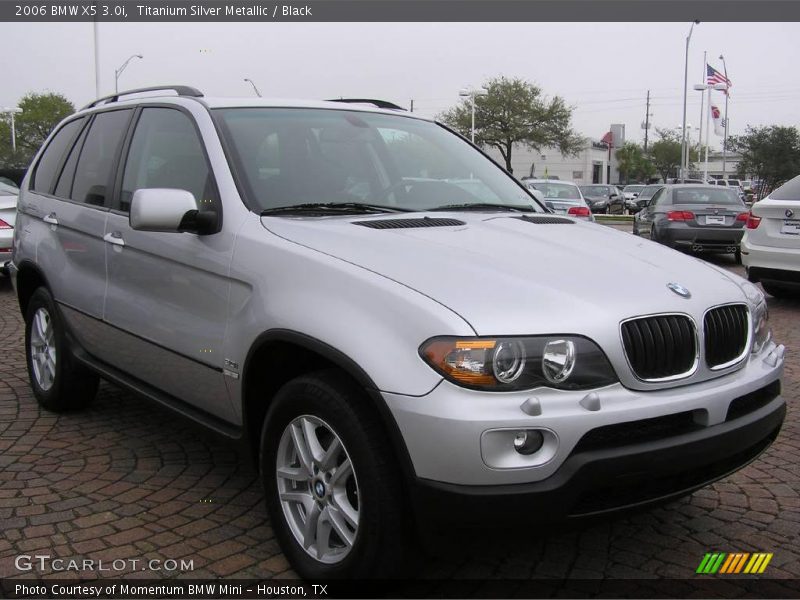 Titanium Silver Metallic / Black 2006 BMW X5 3.0i