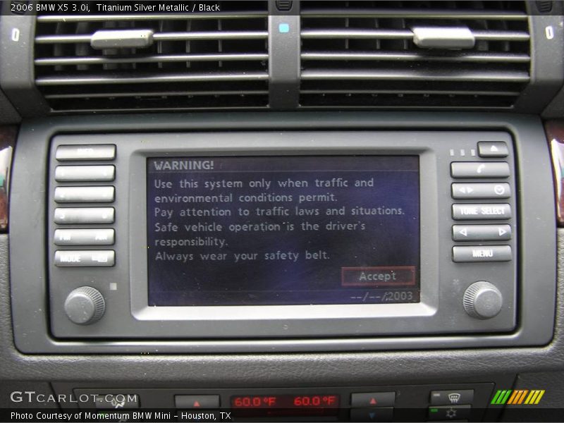 Titanium Silver Metallic / Black 2006 BMW X5 3.0i