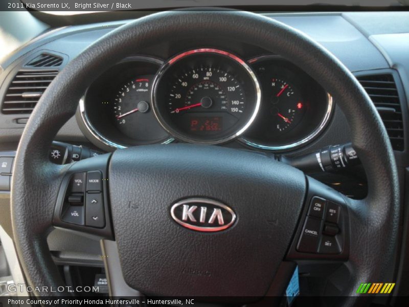 Bright Silver / Black 2011 Kia Sorento LX