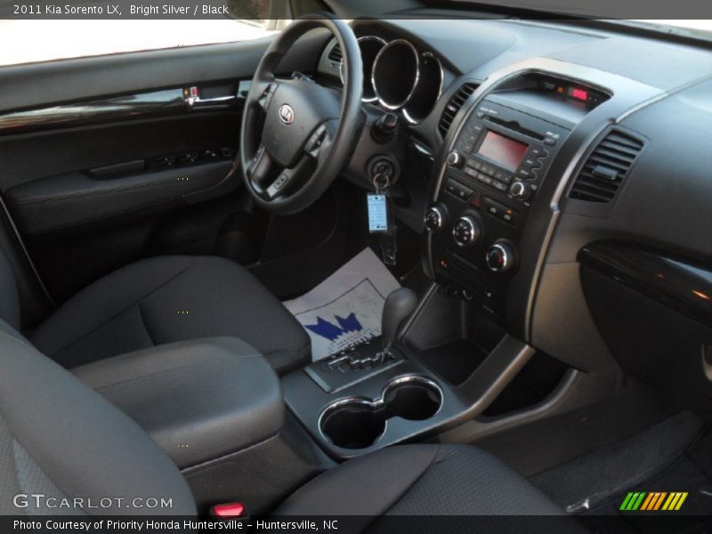 Bright Silver / Black 2011 Kia Sorento LX