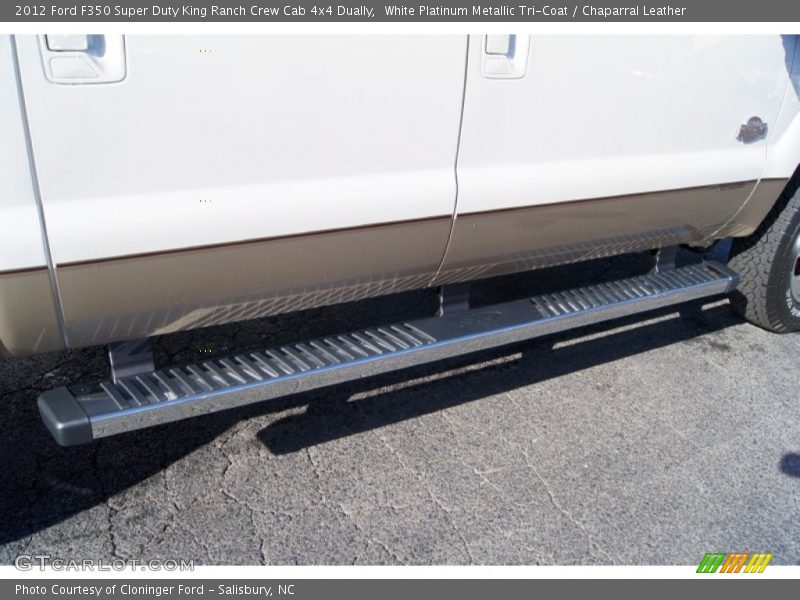 White Platinum Metallic Tri-Coat / Chaparral Leather 2012 Ford F350 Super Duty King Ranch Crew Cab 4x4 Dually