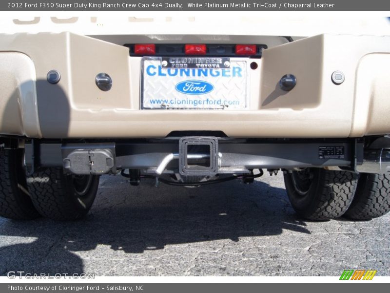 White Platinum Metallic Tri-Coat / Chaparral Leather 2012 Ford F350 Super Duty King Ranch Crew Cab 4x4 Dually