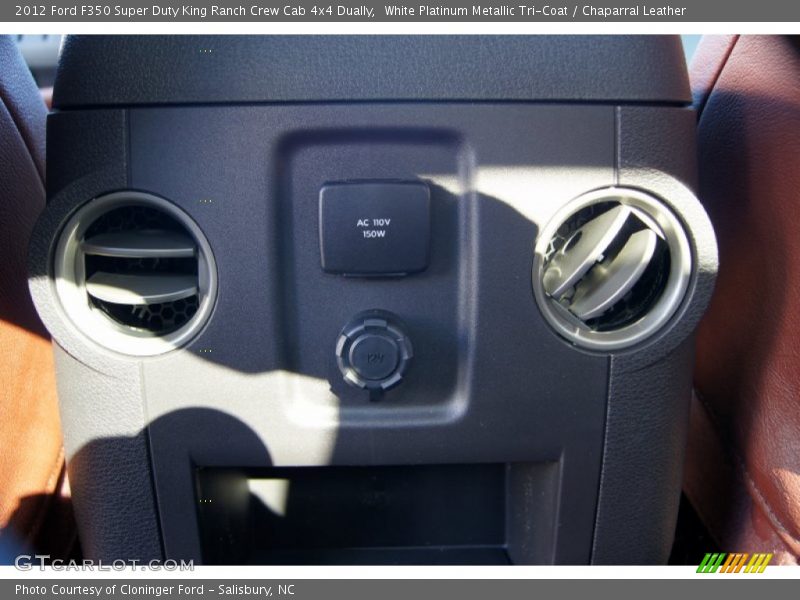 White Platinum Metallic Tri-Coat / Chaparral Leather 2012 Ford F350 Super Duty King Ranch Crew Cab 4x4 Dually