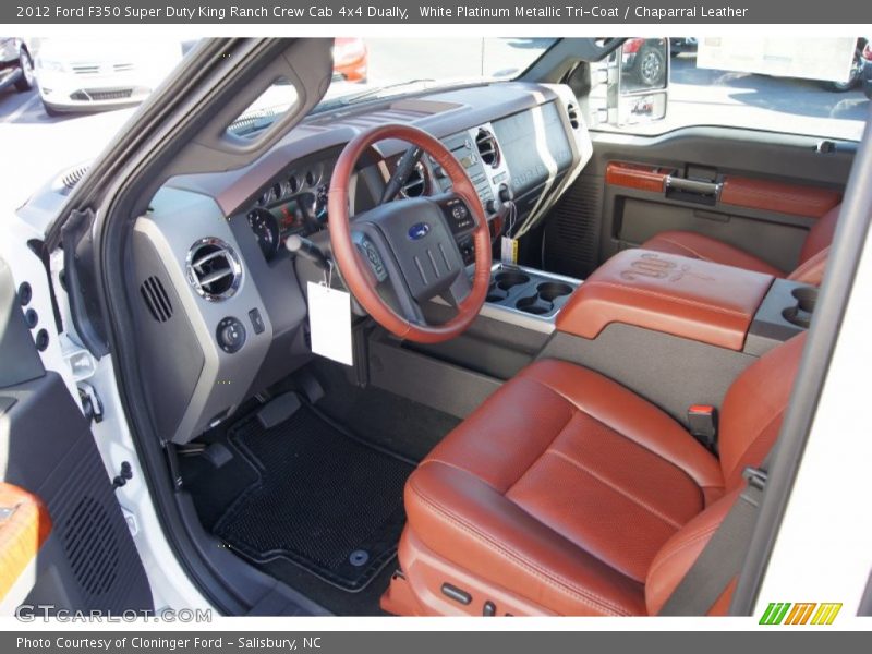  2012 F350 Super Duty King Ranch Crew Cab 4x4 Dually Chaparral Leather Interior