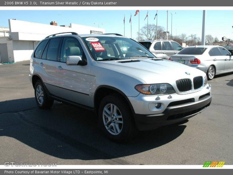 Titanium Silver Metallic / Gray Dakota Leather 2006 BMW X5 3.0i