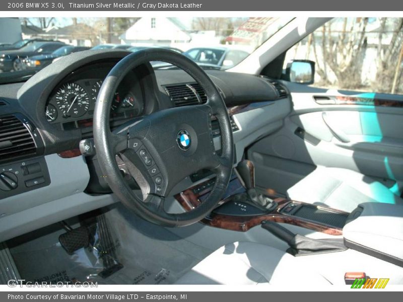 Titanium Silver Metallic / Gray Dakota Leather 2006 BMW X5 3.0i