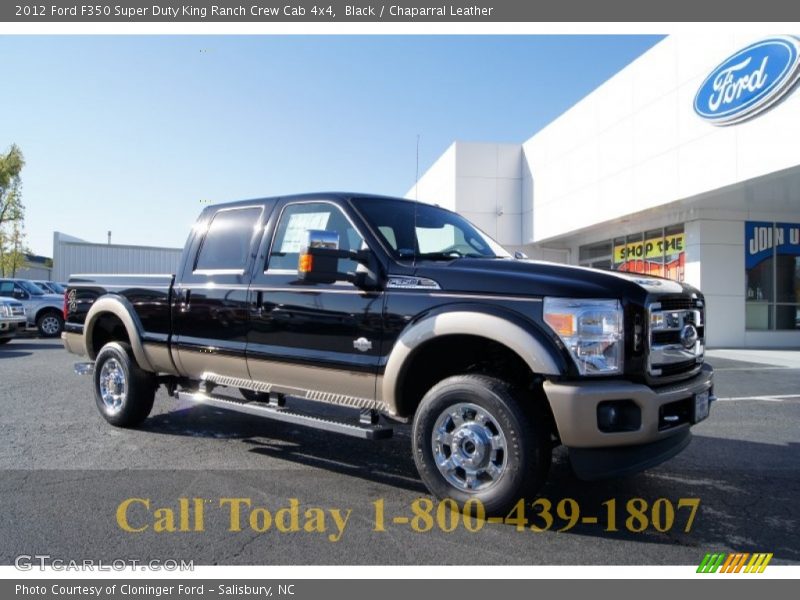Black / Chaparral Leather 2012 Ford F350 Super Duty King Ranch Crew Cab 4x4