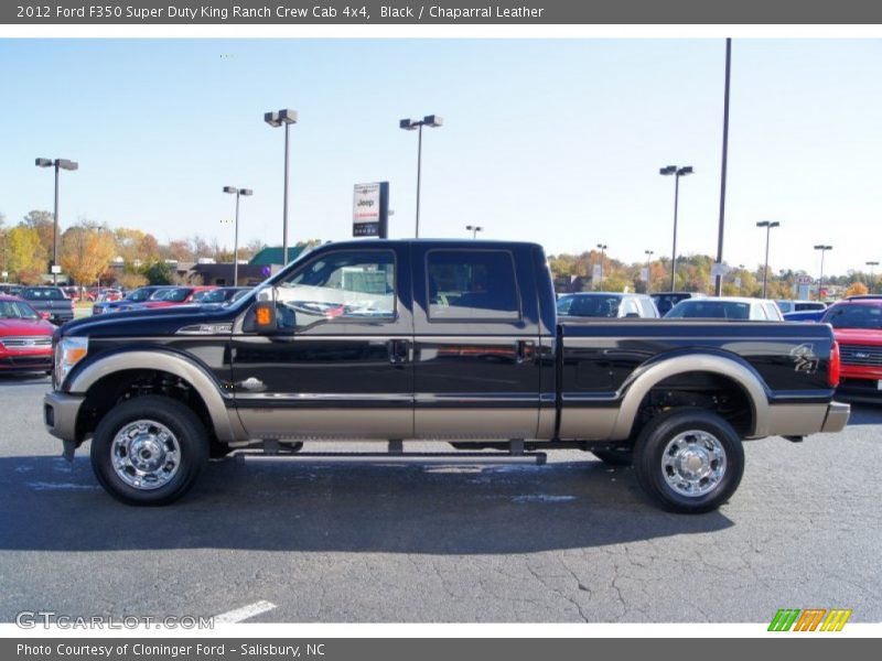 Black / Chaparral Leather 2012 Ford F350 Super Duty King Ranch Crew Cab 4x4