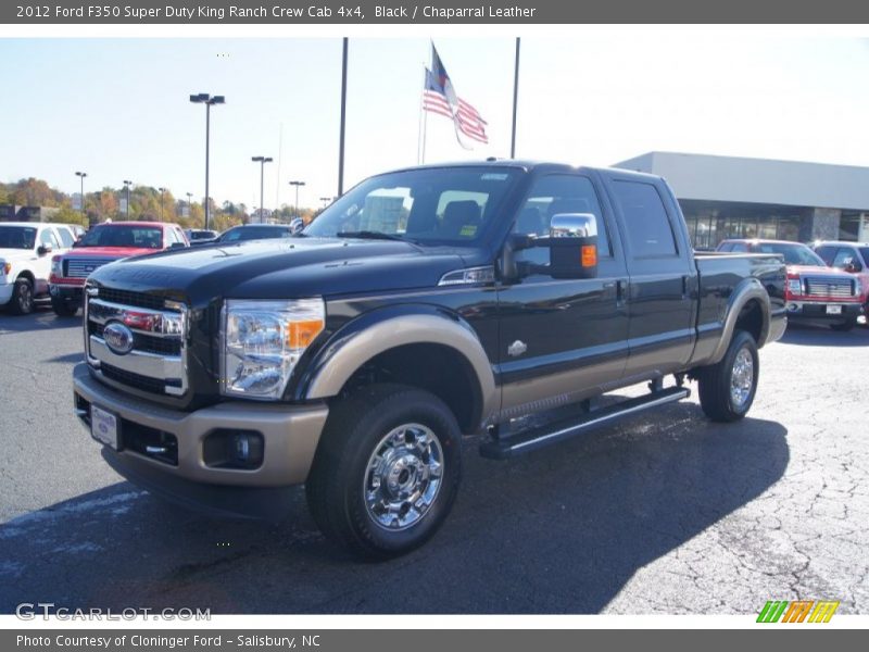 Black / Chaparral Leather 2012 Ford F350 Super Duty King Ranch Crew Cab 4x4