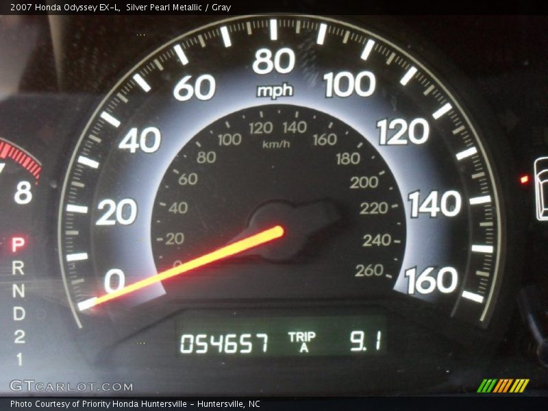 Silver Pearl Metallic / Gray 2007 Honda Odyssey EX-L