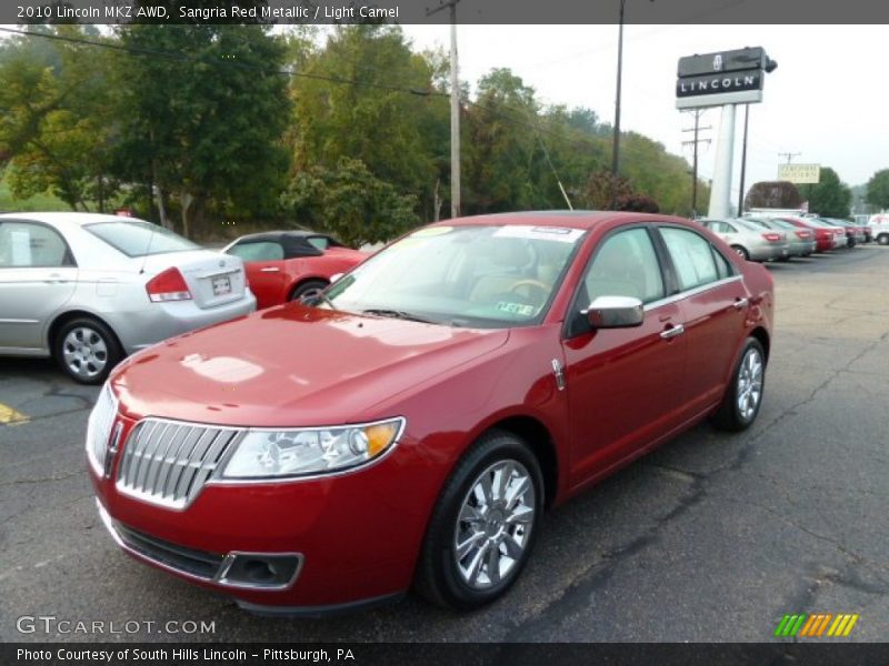 Sangria Red Metallic / Light Camel 2010 Lincoln MKZ AWD