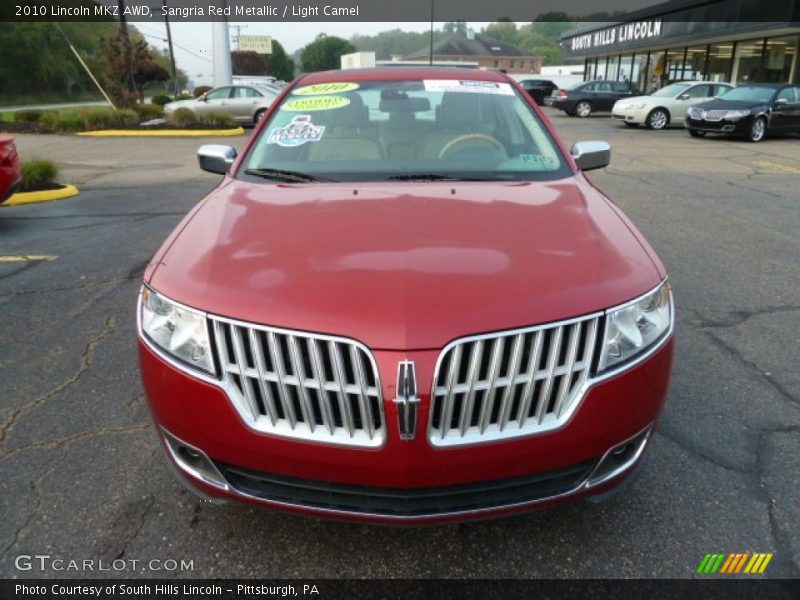 Sangria Red Metallic / Light Camel 2010 Lincoln MKZ AWD