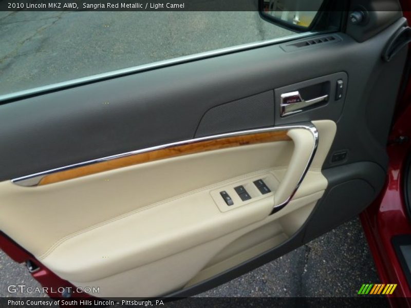 Sangria Red Metallic / Light Camel 2010 Lincoln MKZ AWD