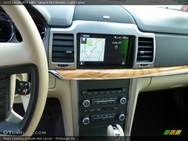 Sangria Red Metallic / Light Camel 2010 Lincoln MKZ AWD