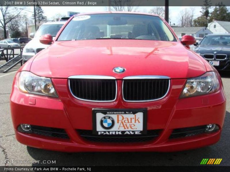 Crimson Red / Beige 2007 BMW 3 Series 328xi Sedan