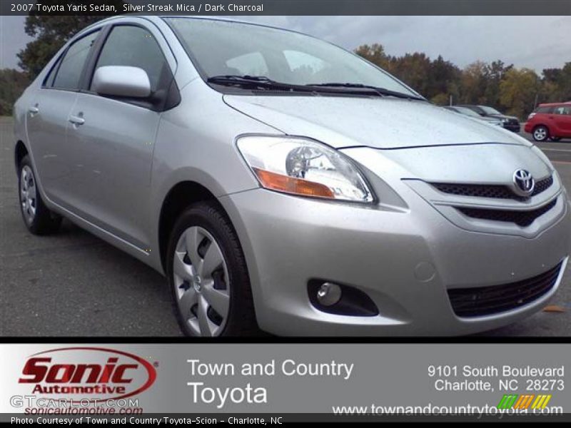 Silver Streak Mica / Dark Charcoal 2007 Toyota Yaris Sedan