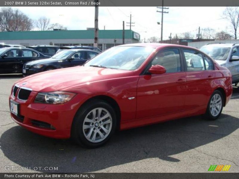 Crimson Red / Beige 2007 BMW 3 Series 328xi Sedan