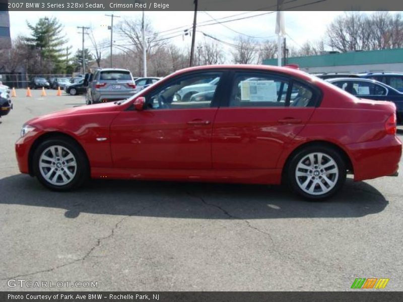 Crimson Red / Beige 2007 BMW 3 Series 328xi Sedan