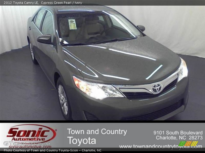 Cypress Green Pearl / Ivory 2012 Toyota Camry LE