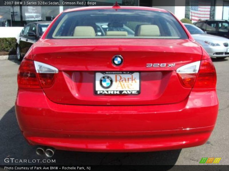 Crimson Red / Beige 2007 BMW 3 Series 328xi Sedan