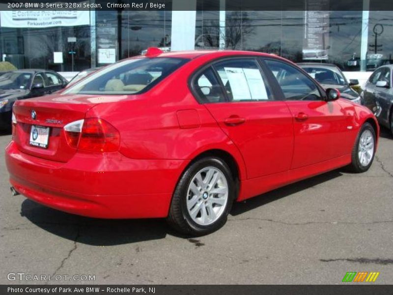 Crimson Red / Beige 2007 BMW 3 Series 328xi Sedan