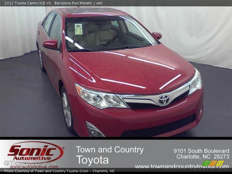 Barcelona Red Metallic / Ash 2012 Toyota Camry XLE V6