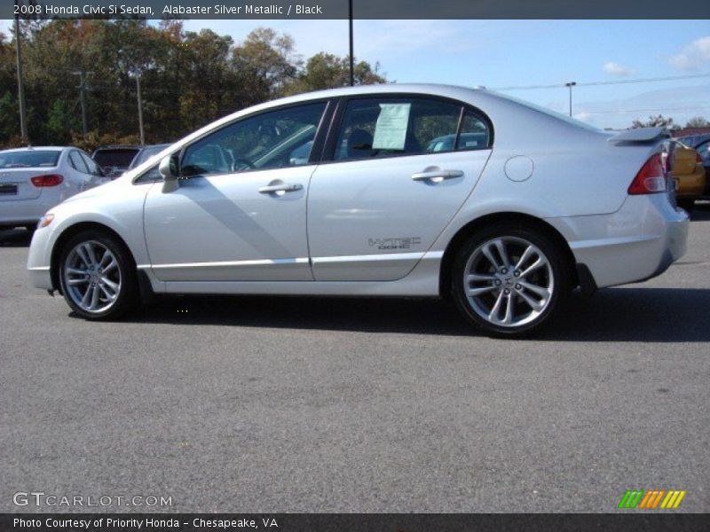 Alabaster Silver Metallic / Black 2008 Honda Civic Si Sedan