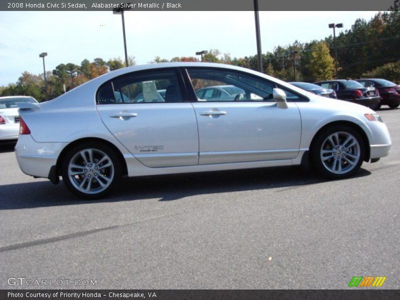 Alabaster Silver Metallic / Black 2008 Honda Civic Si Sedan