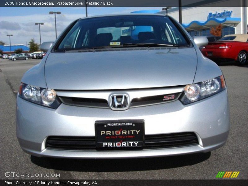 Alabaster Silver Metallic / Black 2008 Honda Civic Si Sedan