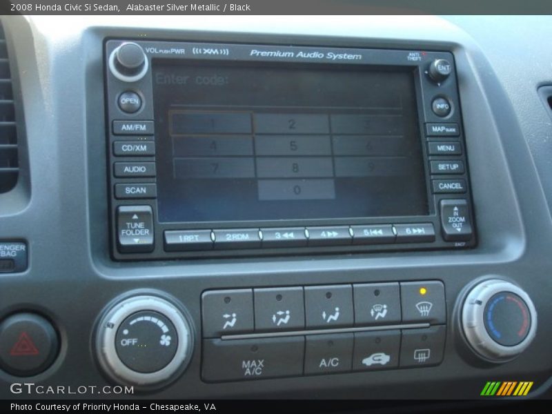Alabaster Silver Metallic / Black 2008 Honda Civic Si Sedan