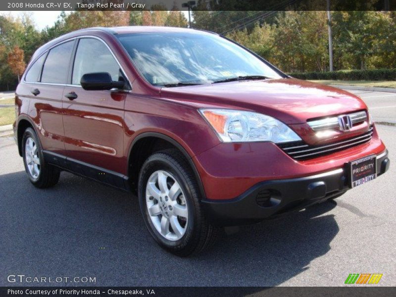 Tango Red Pearl / Gray 2008 Honda CR-V EX