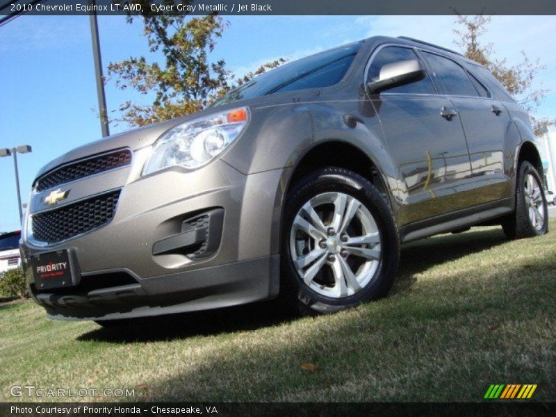 Cyber Gray Metallic / Jet Black 2010 Chevrolet Equinox LT AWD